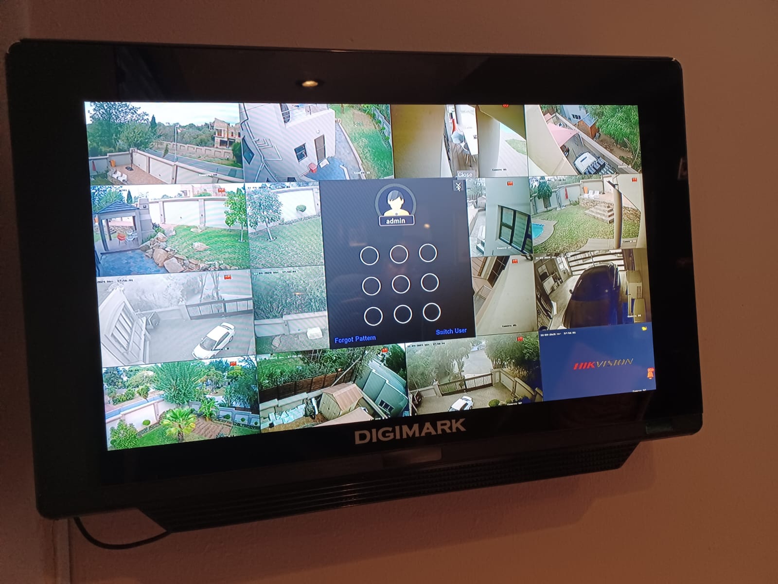 CCTV monitoring screens